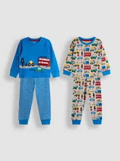 Blue Transport - Lot de 2 pyjamas JoJo Maman Bébé Mix And Match