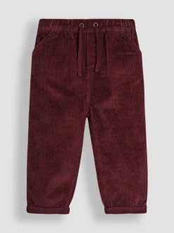 bordeaux - Jojo Maman Bébé Pantalon Pull-On en Cordon Chunky