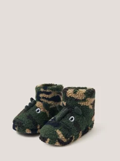 Bottes chaussons Monsoon dinosaures camouflage