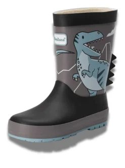 Bottes de pluie imperméables ToeZone Gris Dinosaure pour GARÇON