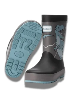 Bottes de pluie imperméables ToeZone Gris Dinosaure pour GARÇON