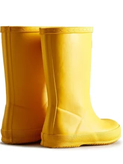 bottes en caoutchouc Hunter First Wellington jaunes pour enfant