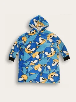 Brand Threads Couverture à capuche Sonic The Hedgehog pour garçons