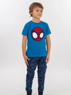 Brands In GARÇON SpiderMan Icon Royal Camouflage 100% Coton Pyjamas