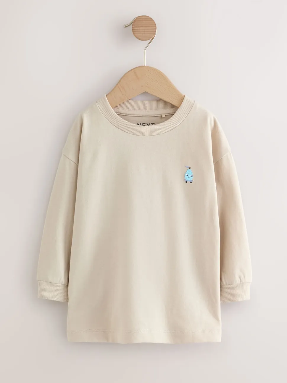 Broderie Nourriture Minéraux Personnage - Lot de 4 t-shirts imprimés graphiques à manches longues (3mois-7ans)