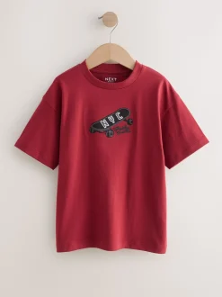 Broderie planche à roulettes Berry - T-shirt graphique Manches courtes Relaxed Fit (3-16yrs)