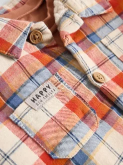 Brown/Marine - Ensemble 3 pièces bébé veste-chemise et pantalons (0mois-2ans)