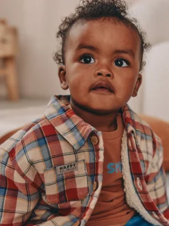 Brown/Marine - Ensemble 3 pièces bébé veste-chemise et pantalons (0mois-2ans)