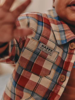 Brown/Marine - Ensemble 3 pièces bébé veste-chemise et pantalons (0mois-2ans)