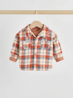 Brown/Marine - Ensemble 3 pièces bébé veste-chemise et pantalons (0mois-2ans)