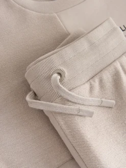 Brun clair - Ensemble sweat-shirt et joggings smALLSAINTS Underground oversize à empiècement texturé