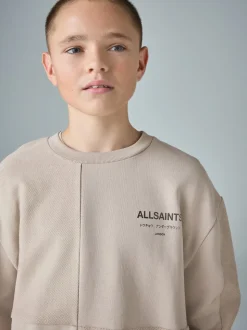 Brun clair - Ensemble sweat-shirt et joggings smALLSAINTS Underground oversize à empiècement texturé