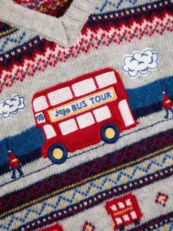 Bus londonien gris - Débardeur JoJo Maman Bébé Fair Isle