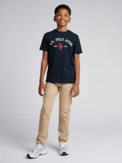 C Bleu foncé - U.S. Polo Assn. T-shirt Signature Arch imprimé