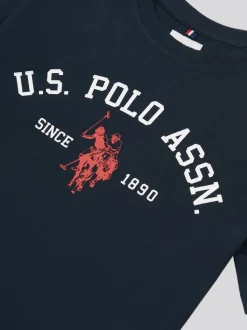 C Bleu foncé - U.S. Polo Assn. T-shirt Signature Arch imprimé