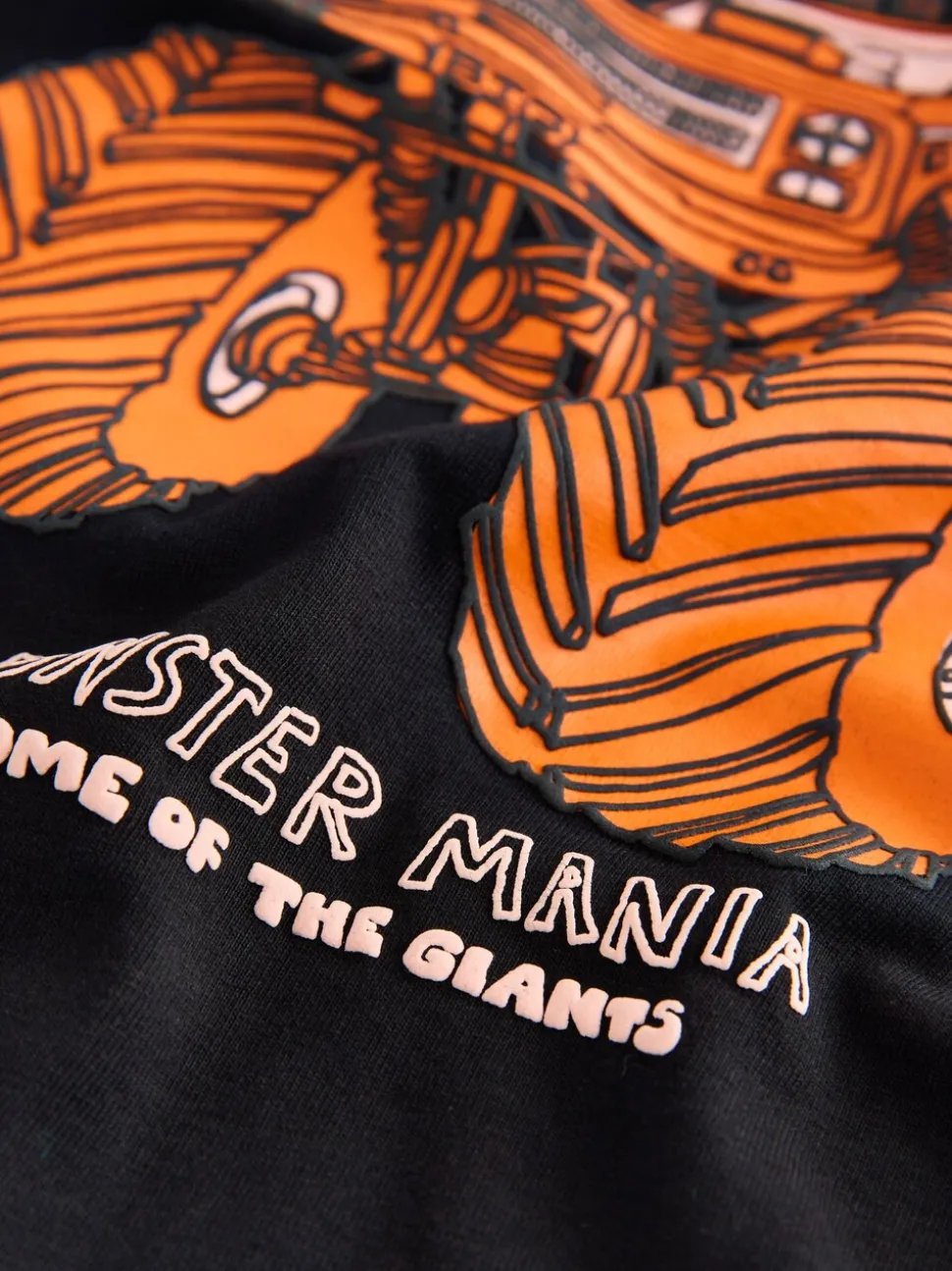 Camion monstre noir/orange - T-shirt graphique Manches courtes Relaxed Fit (3-16yrs)