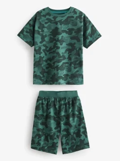 Camouflage bleu/gris/vert - Pyjama court 3 Pack (3-16ans)
