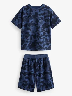 Camouflage bleu/gris/vert - Pyjama court 3 Pack (3-16ans)