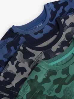 Camouflage bleu/gris/vert - Pyjama court 3 Pack (3-16ans)
