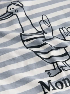 Canard gris - T-shirt imprimé dos à manches longues (3mois-8ans)