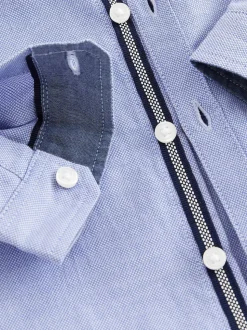 Caractère bleu - Chemise Oxford à manches longues (3mths-7yrs)