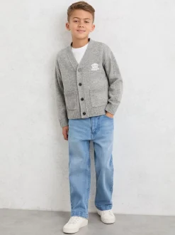 Cardigan décontracté en laine Blend avec Monogram Reiss Norris