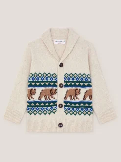 Cardigan Monsoon Bear Fair Isle