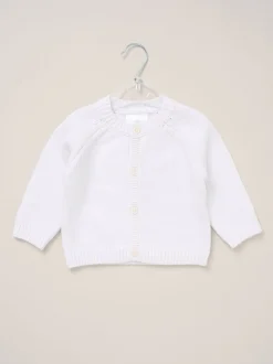 Cardigan Rock-A-Bye Baby Boutique blanc avec dos brodé