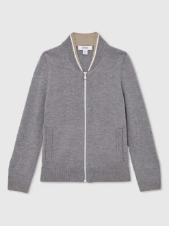Cardigan zippé Reiss Clifford en laine