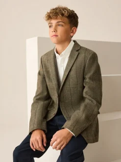 Carreaux vert/marron - Blazer (3-16ans)