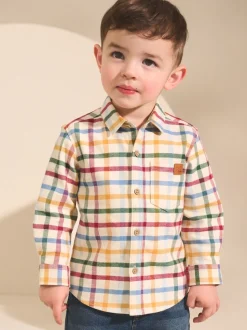 Carreaux vichy écru vif - Chemise Personnage Manches longues (3mois-7ans)