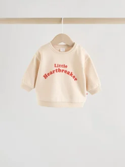 Casse-cœur neutre/rouge - Ensemble Sweat-shirt et Leggings bébé (0mois-2ans)