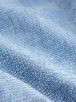 Chambray bleu - Pantalon en lin Blend à enfiler (3mois-7ans)