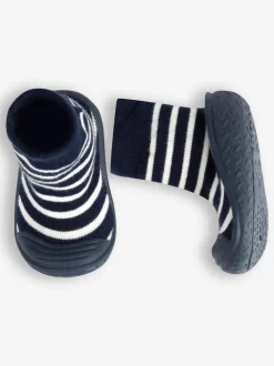Chaussettes de chaussons d’extérieur JoJo Maman Bébé pour garçon à rayures