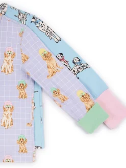 Chelsea Peers lot de deux Pyjamas longs imprimés chien / dalmatien Ensemble