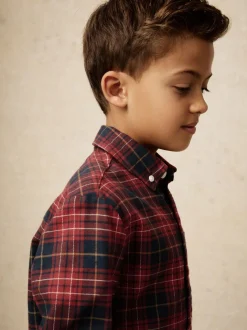 Chemise à carreaux boutonnée en coton Reiss Bronts