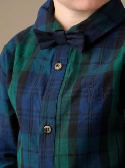 Chemise Angel & Rocket Abel à carreaux avec nœud cravate