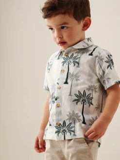 Chemise Angel & Rocket Jamie à manches courtes à Rayure palmier