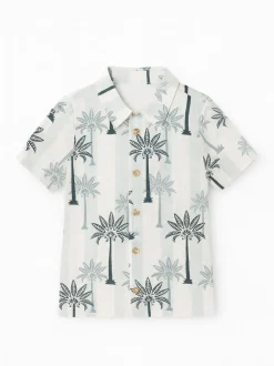 Chemise Angel & Rocket Jamie à manches courtes à Rayure palmier