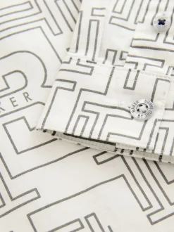 Chemise blanche Baker by Ted Baker imprimée sur l’ensemble