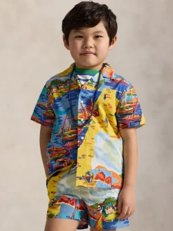 Chemise de villégiature Polo Ralph Lauren à col cubain à motifs