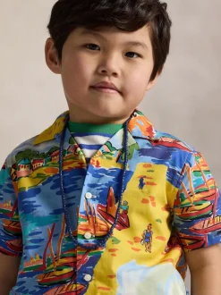 Chemise de villégiature Polo Ralph Lauren à col cubain à motifs