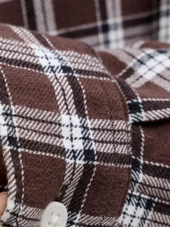 Chemise JACK & JONES JUNIOR rouge en flanelle à carreaux