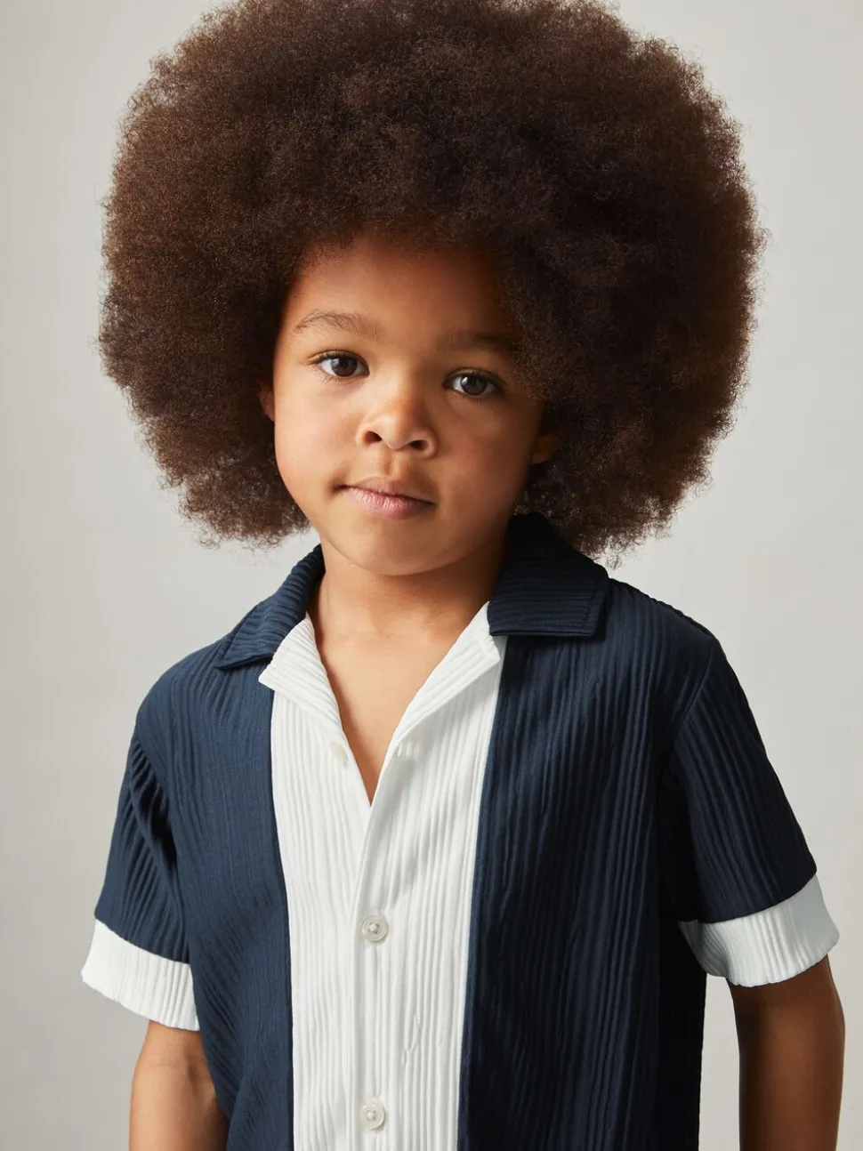 Chemise plissée color-block Reiss Armen