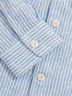 Chemise Reiss Ruban en lin à col coupé