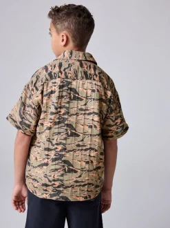 Chemise smALLSAINTS Underground à col ouvert imprimée garçon à manches courtes