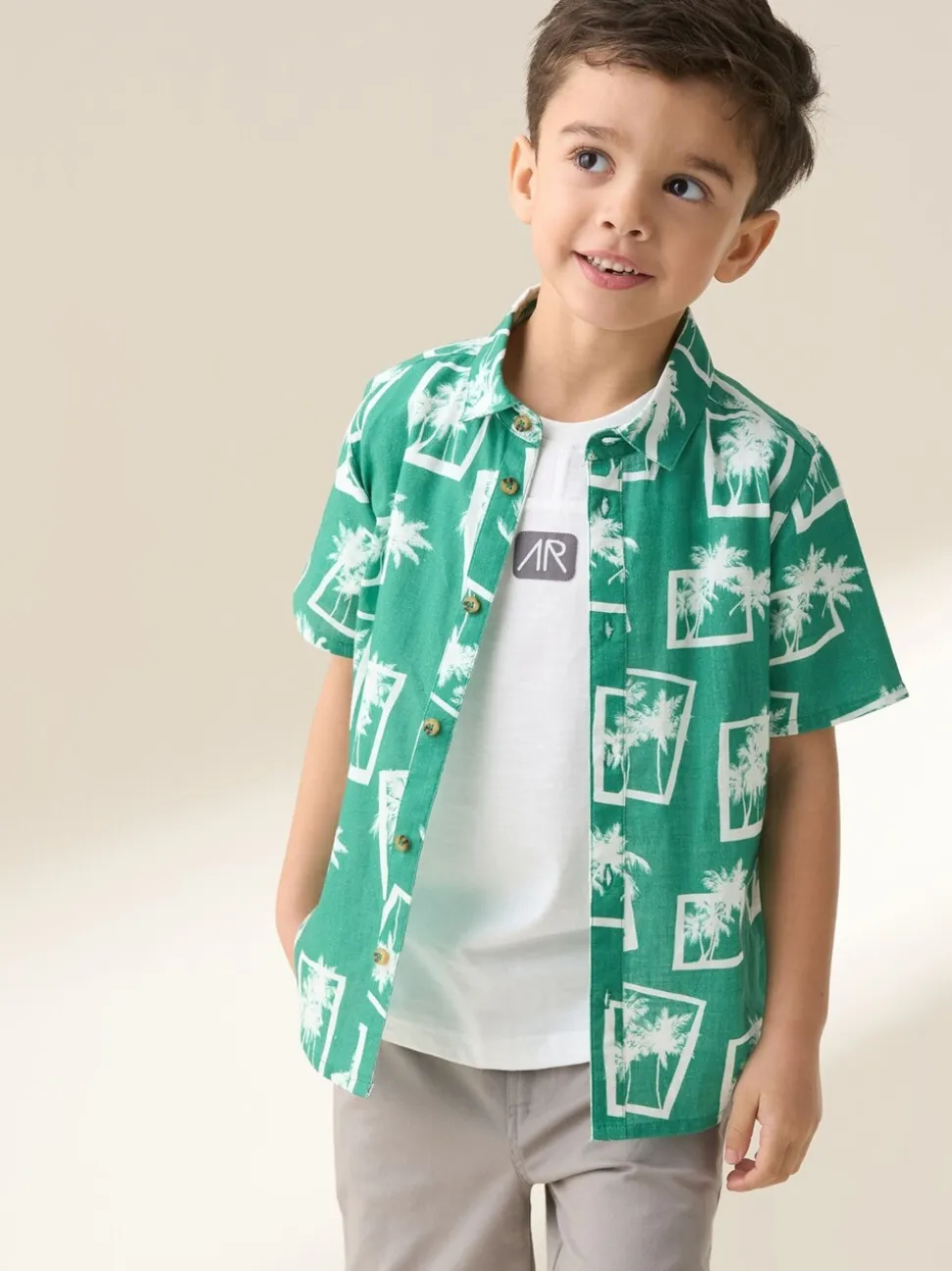 Chemises Angel & Rocket Jamie Palm Imprimé Resort 100% coton