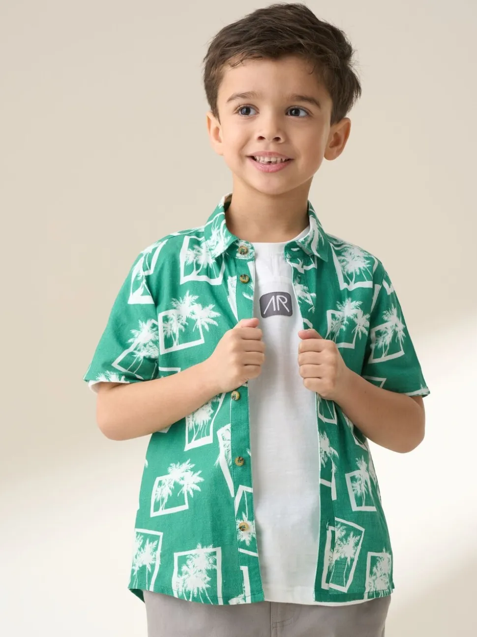 Chemises Angel & Rocket Jamie Palm Imprimé Resort 100% coton