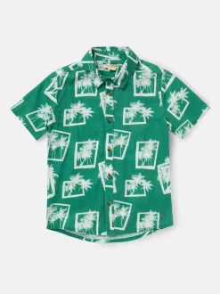 Chemises Angel & Rocket Jamie Palm Imprimé Resort 100% coton