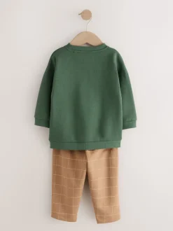 Chien vert/marron - Ensemble Sweat-shirt et Survêtement (3mois à7ans)